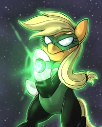 Size: 800x1000 | Tagged: safe, artist:uc77, character:applejack, crossover, green lantern, solo, wristband