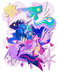 Size: 4000x5000 | Tagged: safe, artist:flamevulture17, character:princess cadance, character:princess celestia, character:princess luna, character:twilight sparkle, character:twilight sparkle (alicorn), species:alicorn, species:pony, absurd resolution, alicorn tetrarchy, female, mare