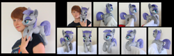 Size: 1855x601 | Tagged: safe, artist:fireflytwinkletoes, character:maud pie, species:human, filly, irl, irl human, photo, plushie, shoulder pony