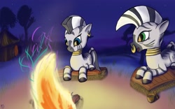 Size: 3840x2400 | Tagged: safe, artist:roadsleadme, character:zecora, oc, species:zebra, filly, high res
