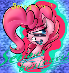Size: 1024x1078 | Tagged: safe, artist:madacon, character:pinkie pie, serious business, solo