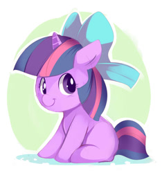 Size: 750x801 | Tagged: safe, artist:ende26, character:twilight sparkle, character:twilight sparkle (unicorn), species:pony, species:unicorn, :t, abstract background, adorkable, blushing, bow, cute, dork, female, filly, filly twilight sparkle, floppy ears, hair bow, looking at you, outline, simple background, smiling, solo, twiabetes, younger