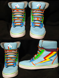 Size: 600x800 | Tagged: safe, artist:rizcifra, character:rainbow dash, clothing, custom, cutie mark, irl, photo, shoes, sneakers, solo