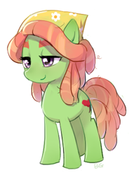 Size: 317x414 | Tagged: safe, artist:baekgup, character:tree hugger, species:earth pony, species:pony, episode:make new friends but keep discord, g4, my little pony: friendship is magic, cute, female, huggerbetes, mare, simple background, smiling, solo, white background