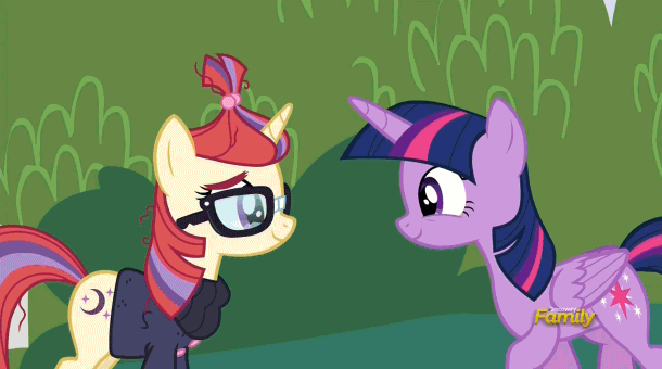 Size: 610x340 | Tagged: safe, artist:superedit, edit, edited screencap, screencap, character:moondancer, character:twilight sparkle, character:twilight sparkle (alicorn), species:alicorn, species:pony, species:unicorn, ship:twidancer, episode:amending fences, g4, my little pony: friendship is magic, animated, bedroom eyes, bipedal, blue mane, blushing, bush, clothing, crying, cute, cutie mark, dancerbetes, dawwww, discovery family, discovery family logo, eyes closed, female, floppy ears, glasses, grass, hnnng, horn, hug, kiss edit, kissing, lesbian, long mane, mare, multicolored hair, outdoors, pink mane, purple mane, red mane, shipping, smiling, spread wings, surprise kiss, sweater, sweet dreams fuel, tail, the great and powerful superedit, twiabetes, wide eyes, wings, wink