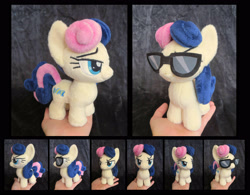 Size: 3041x2377 | Tagged: safe, artist:fireflytwinkletoes, character:bon bon, character:sweetie drops, bon bond, glasses, irl, photo, plushie, solo