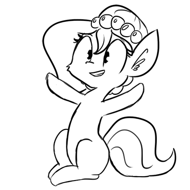 Size: 383x383 | Tagged: safe, artist:tjpones, oc, oc only, oc:brownie bun, species:earth pony, species:pony, horse wife, animated, black and white, clapping, cute, ear fluff, female, gif, grayscale, grin, mare, monochrome, reaction image, simple background, sitting, smiling, solo, white background, wide eyes