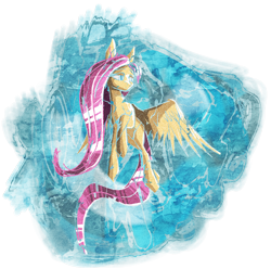 Size: 1676x1660 | Tagged: safe, artist:akweer, character:fluttershy, species:pegasus, species:pony, female, mare, solo