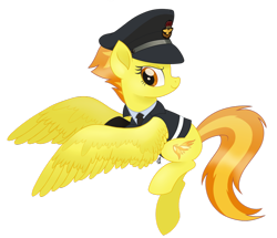 Size: 1024x882 | Tagged: safe, artist:prince-lionel, character:spitfire, species:pony, clothing, royal air force, simple background, solo, transparent background, uniform