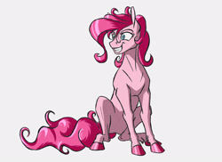 Size: 3390x2466 | Tagged: safe, artist:akweer, character:pinkie pie, species:earth pony, species:pony, female, grin, mare, simple background, smiling, solo