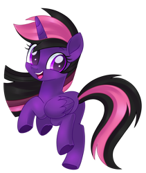 Size: 1024x1211 | Tagged: safe, artist:prince-lionel, oc, oc:misty shadows, species:alicorn, species:pony, alicorn oc, jumping, manechat user, movie accurate, rearing, simple background, transparent background