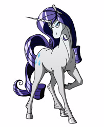 Size: 3248x4000 | Tagged: safe, artist:akweer, character:rarity, species:pony, species:unicorn, female, hoers, horse, mare, simple background, solo, white background