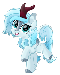 Size: 884x1103 | Tagged: safe, artist:prince-lionel, oc, oc only, oc:frost flare, species:kirin, my little pony: the movie (2017), cloven hooves, hoof fluff, kirin oc, looking at you, movie accurate, simple background, transparent background