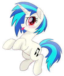 Size: 785x935 | Tagged: safe, artist:prince-lionel, character:dj pon-3, character:vinyl scratch, species:pony, species:unicorn, blep, blushing, female, mare, profile, red eyes, simple background, solo, tongue out, transparent background