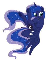 Size: 2204x2681 | Tagged: safe, artist:prince-lionel, character:princess luna, species:alicorn, species:pony, blushing, cute, female, high res, lunabetes, mare, movie accurate, simple background, solo, spread wings, transparent background, vector, white background, wings