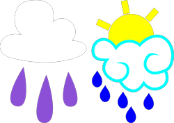 Size: 5649x4000 | Tagged: safe, artist:melisareb, character:november rain, character:spring rain, .svg available, absurd resolution, cloud, cutie mark, cutie mark only, friendship student, inkscape, no pony, rain, simple background, sun, transparent background, vector