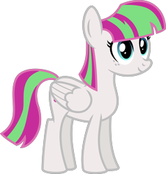 Size: 4000x4193 | Tagged: safe, alternate version, artist:melisareb, gameloft, character:blossomforth, species:pegasus, species:pony, .svg available, absurd resolution, adoraforth, background pony, cute, female, freckles, inkscape, mare, recolor, simple background, transparent background, vector