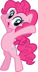 Size: 4000x7521 | Tagged: safe, artist:melisareb, gameloft, character:pinkie pie, species:earth pony, species:pony, .svg available, absurd resolution, bipedal, cute, cutie mark, diapinkes, female, inkscape, looking at you, mare, simple background, solo, transparent background, vector