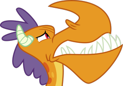 Size: 5712x4000 | Tagged: safe, artist:melisareb, species:dragon, episode:sweet and smoky, g4, my little pony: friendship is magic, .svg available, absurd resolution, billy (dragon), bust, concerned, grin, inkscape, male, simple background, smiling, solo, teeth, transparent background, vector