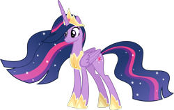 Size: 6342x4000 | Tagged: safe, artist:melisareb, character:twilight sparkle, character:twilight sparkle (alicorn), species:alicorn, species:pony, episode:the last problem, g4, my little pony: friendship is magic, .svg available, absurd resolution, crown, female, inkscape, jewelry, mare, older, older twilight, princess twilight 2.0, regalia, simple background, solo, sparkles, transparent background, ultimate twilight, vector