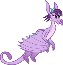 Size: 4000x4160 | Tagged: safe, artist:melisareb, character:prominence, species:dragon, episode:between dark and dawn, g4, my little pony: friendship is magic, .svg available, absurd resolution, badass, cute, dragoness, female, flying, inkscape, promibetes, simple background, solo, transparent background, vector, wings