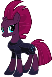 Size: 4000x5978 | Tagged: safe, alternate version, artist:melisareb, character:fizzlepop berrytwist, character:tempest shadow, species:pony, species:unicorn, my little pony: the movie (2017), .svg available, absurd resolution, armor, clothing, female, inkscape, looking at you, mare, show accurate, simple background, solo, transparent background, vector
