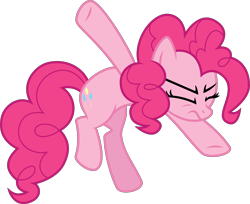 Size: 4907x4000 | Tagged: safe, artist:melisareb, character:pinkie pie, species:earth pony, species:pony, episode:cakes for the memories, .svg available, absurd resolution, bipedal, eyes closed, female, mare, simple background, solo, transparent background, vector