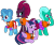 Size: 1288x1080 | Tagged: safe, artist:jp, artist:melisareb, artist:徐詩珮, edit, character:fizzlepop berrytwist, character:glitter drops, character:spring rain, character:tempest shadow, character:twilight sparkle, character:twilight sparkle (alicorn), species:alicorn, species:pony, species:unicorn, series:sprglitemplight diary, series:sprglitemplight life jacket days, series:springshadowdrops diary, series:springshadowdrops life jacket days, ship:glitterlight, ship:glittershadow, ship:tempestlight, alternate universe, bisexual, broken horn, chase (paw patrol), clothing, cute, female, glitterbetes, horn, lesbian, lifeguard, lifeguard spring rain, marshall (paw patrol), paw patrol, polyamory, shipping, simple background, skye (paw patrol), sprglitemplight, springbetes, springdrops, springlight, springshadow, springshadowdrops, tempestbetes, transparent background, twiabetes, vector edit, zuma (paw patrol)