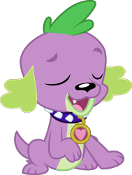 Size: 4000x5283 | Tagged: safe, artist:melisareb, character:spike, species:dog, my little pony:equestria girls, .svg available, absurd resolution, collar, eyes closed, inkscape, male, simple background, solo, spike the dog, transparent background, vector