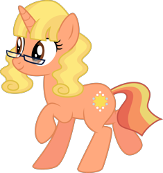 Size: 4000x4255 | Tagged: safe, artist:melisareb, base used, oc, oc only, oc:succulant holp, species:pony, species:unicorn, absurd resolution, female, glasses, inkscape, mare, raised hoof, simple background, solo, transparent background, vector