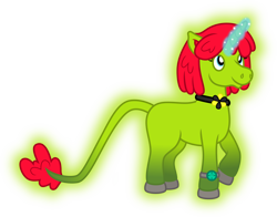 Size: 5092x4000 | Tagged: safe, artist:melisareb, oc, oc only, oc:radiante radium, species:pony, species:unicorn, .svg available, absurd resolution, barely pony related, clairev, female, glow, glowing body, glowing horn, horn, inkscape, klara viskova, looking up, magic, mare, object pony, original species, ponified, radioactive, radioactive pony, simple background, solo, style emulation, transparent background, vector, watch