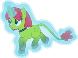 Size: 5322x4000 | Tagged: safe, alternate version, artist:melisareb, oc, oc only, oc:radiante radium, species:pony, species:unicorn, .svg available, absurd resolution, choker, element pony, female, glow, glowing horn, gradient hair, gradient hooves, horn, i can't believe it's not badumsquish, inkscape, leonine tail, levitation, magic, mare, object pony, original species, ponified, radioactive, radioactive pony, self-levitation, simple background, solo, telekinesis, transparent background, vector