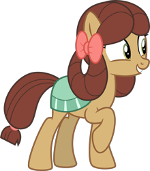 Size: 4000x4539 | Tagged: safe, artist:melisareb, character:yona, species:earth pony, species:pony, episode:she's all yak, g4, my little pony: friendship is magic, .svg available, absurd resolution, cute, female, inkscape, mare, ponified, pony yona, raised hoof, simple background, smiling, solo, species swap, transparent background, vector, yonadorable