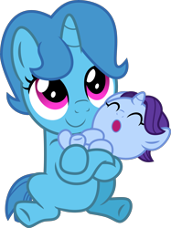 Size: 4000x5347 | Tagged: safe, artist:melisareb, base used, character:november rain, character:spring rain, species:pony, species:unicorn, .svg available, absurd resolution, baby, baby pony, brother and sister, carrying, colt, cute, duo, female, filly, filly spring rain, friendship student, headcanon, inkscape, male, novemberbetes, rain siblings, siblings, simple background, springbetes, transparent background, vector, younger