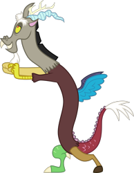 Size: 4000x5156 | Tagged: safe, artist:melisareb, character:discord, species:draconequus, episode:make new friends but keep discord, g4, my little pony: friendship is magic, .svg available, absurd resolution, dancing, inkscape, male, simple background, solo, transparent background, vector