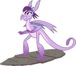 Size: 4601x4000 | Tagged: safe, artist:melisareb, character:prominence, species:dragon, episode:shadow play, g4, my little pony: friendship is magic, .svg available, absurd resolution, background dragon, cute, dragoness, female, inkscape, looking up, promibetes, simple background, smiling, solo, surfboard, transparent background, vector