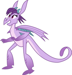 Size: 4000x4152 | Tagged: safe, alternate version, artist:melisareb, character:prominence, species:dragon, episode:shadow play, g4, my little pony: friendship is magic, .svg available, absurd resolution, background dragon, cute, dragoness, female, inkscape, looking up, promibetes, simple background, smiling, solo, transparent background, vector