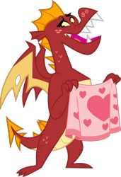 Size: 4000x5838 | Tagged: safe, artist:melisareb, character:garble, species:dragon, episode:sweet and smoky, g4, my little pony: friendship is magic, .svg available, absurd resolution, blanket, cute, freckles, gardorable, heart, male, simple background, solo, transparent background, vector