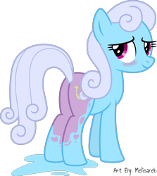 Size: 4000x4476 | Tagged: safe, artist:melisareb, character:linky, character:shoeshine, species:earth pony, species:pony, .svg available, absurd resolution, blushing, bodypaint, butt, female, headcanon, lidded eyes, lilac links, mare, plot, show accurate, simple background, solo, transparent background, vector