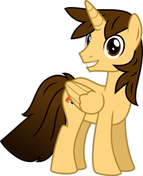 Size: 4000x4920 | Tagged: safe, artist:melisareb, oc, oc only, oc:ej, species:alicorn, species:pony, g4, absurd resolution, looking at you, male, simple background, smiling, solo, stallion, transparent background, vector