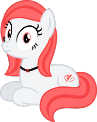 Size: 4000x5033 | Tagged: safe, artist:melisareb, derpibooru original, oc, oc only, oc:hide image, species:earth pony, species:pony, derpibooru, derpibooru ponified, g4, absurd resolution, female, looking at you, mare, meta, ponified, show accurate, shrunken pupils, simple background, sitting, solo, transparent background, vector, wat