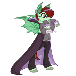 Size: 3000x3000 | Tagged: safe, artist:solareflares, oc, oc only, oc:ember heartshine, species:pegasus, species:pony, g4, bat pony costume, bat wings, bipedal, clothing, costume, ear tufts, fangs, glasses, high res, male, nightmare night costume, simple background, solo, spoopy, stallion, standing, tail, transparent background, wings
