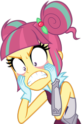 Size: 3000x4508 | Tagged: safe, artist:ambassad0r, character:sour sweet, equestria girls:friendship games, g4, my little pony:equestria girls, absurd resolution, eyelid pull, faec, female, simple background, solo, sour rage, transparent background, vector