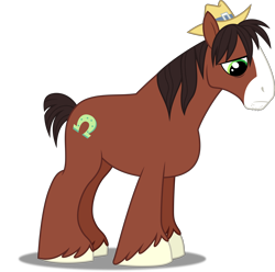 Size: 5000x4951 | Tagged: safe, artist:ambassad0r, artist:dashiesparkle, character:trouble shoes, ponyscape, episode:appleoosa's most wanted, g4, my little pony: friendship is magic, .svg available, absurd resolution, clothing, full body, hat, looking down, sad, simple background, solo, transparent background, vector