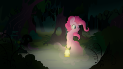 Size: 5267x2966 | Tagged: safe, artist:dfectivedvice, artist:tim015, character:pinkie pie, absurd resolution, ghost, ghost pony, lantern, monster mare, solo, swamp