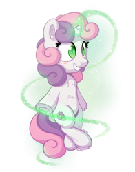Size: 1100x1400 | Tagged: safe, artist:bobdude0, artist:flowbish, character:sweetie belle, blushing, collaboration, cute, cutie mark, diasweetes, magic, solo, sweetie belle's magic brings a great big smile, the cmc's cutie marks