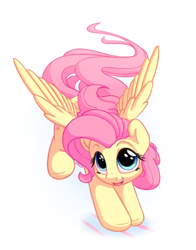 Size: 1100x1400 | Tagged: safe, artist:bobdude0, character:fluttershy, species:pegasus, species:pony, cute, female, looking at you, mare, shyabetes, simple background, smiling, solo