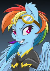 Size: 450x634 | Tagged: safe, artist:dfectivedvice, artist:lorthiz, character:rainbow dash, species:pony, clothing, costume, shadowbolt dash, shadowbolts, shadowbolts costume, solo, vector