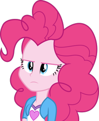 Size: 3000x3652 | Tagged: safe, artist:ambassad0r, character:pinkie pie, my little pony:equestria girls, clothing, cute, disapproval, female, madorable, pinkie pie is not amused, simple background, solo, transparent background, unamused, upset, vector