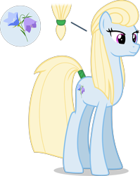 Size: 3000x3762 | Tagged: safe, artist:ambassad0r, oc, oc only, oc:nordic bell, species:earth pony, species:pony, ponyscape, .svg available, cutie mark, female, high res, inkscape, mare, ponytail, simple background, solo, tail wrap, tall, transparent background, vector
